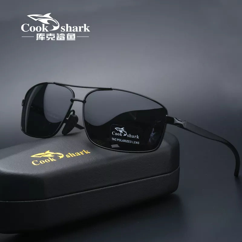🔵 POOK köpekbalığı yeni renk değiştirici güneş gözlüğü erkekler güneş gözlüğü gelgit polarizasyon sürücü aynası sürüş gece görüş gözlükleri