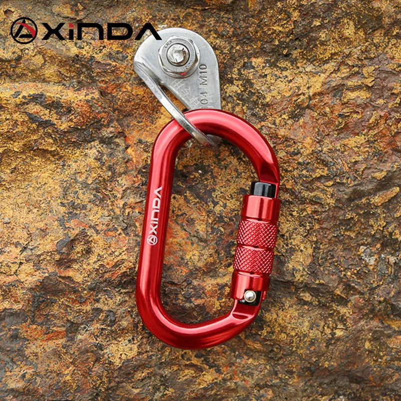 Xinda O tipi Kilit Toka Otomatik Güvenlik Master Carabiner Multormoor 5500lbs Geçiş Kanca Tırmanma Kaya Dağcı Ekipmanları