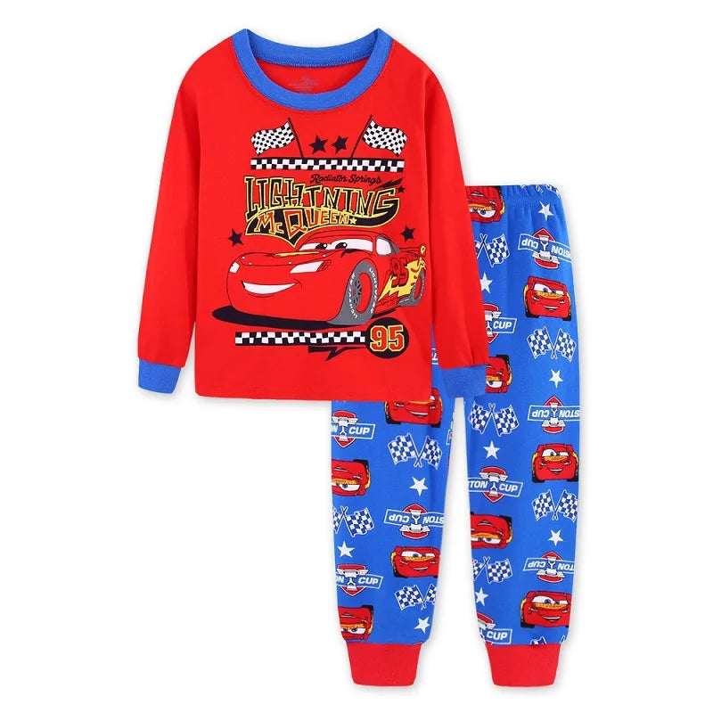 Disney Baumwolle Lightning McQueen Kinder-Pyjama-Set für Jungen und Mädchen 