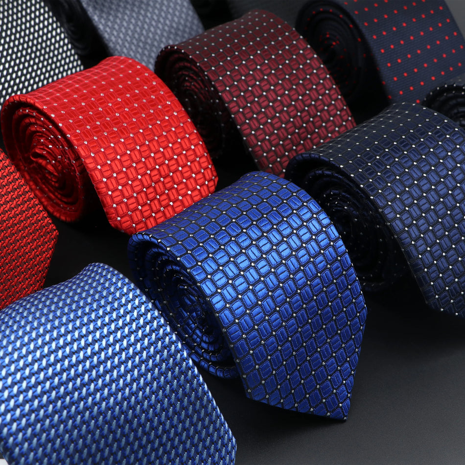 Elegant Solid Colour Jacquard Necktie for Men - Cyprus