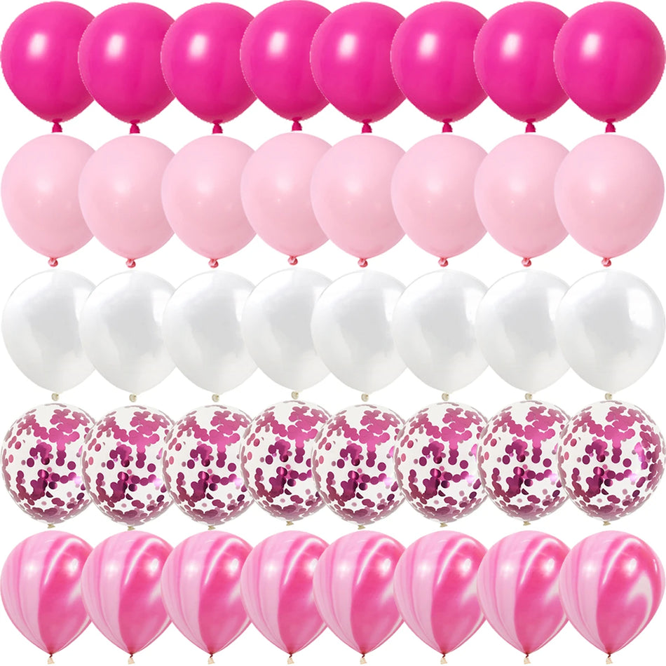 Rose Pink Metal Latex Confetti Balloons Wedding Party Decorations - Cyprus