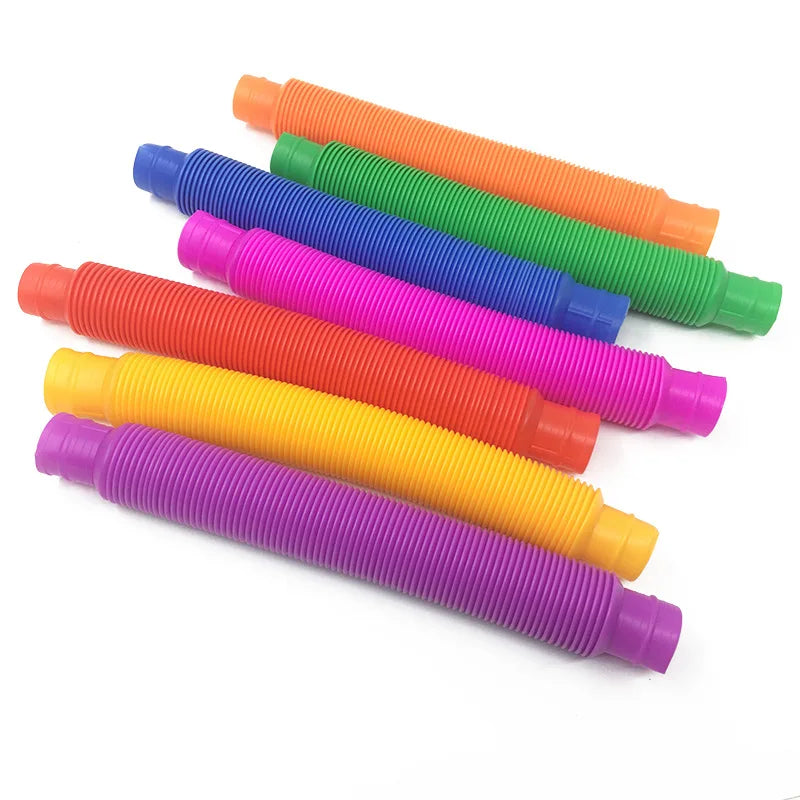 Colorful Folding Tubes Fidget Toy for Stress Relief and Sensory Fun