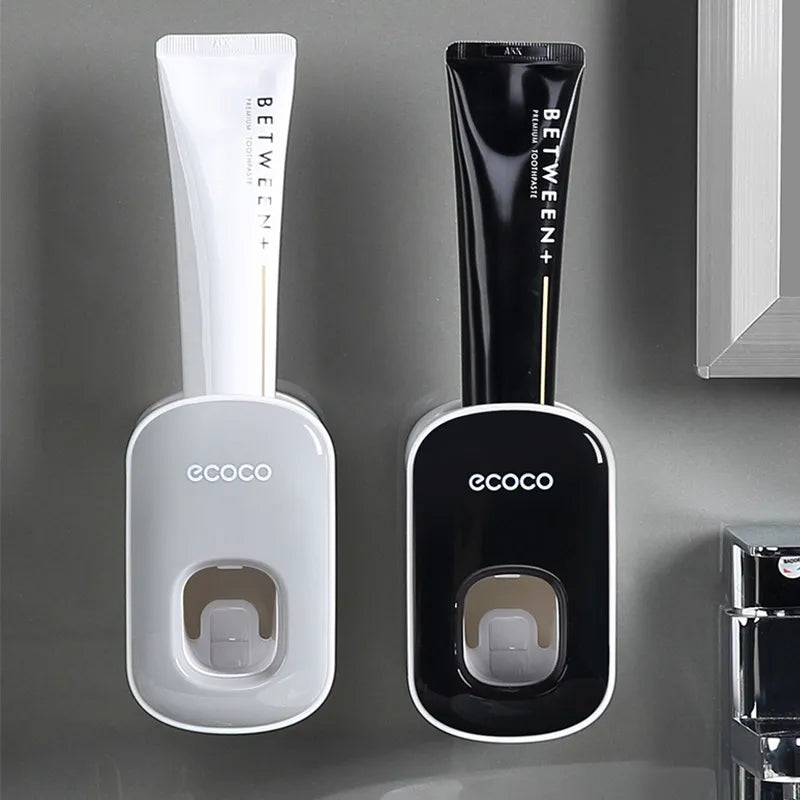 Duvar Montajı Otomatik Diş Macunu Dispenser Banyo Aksesuarları Set Diş Macunu Sıkıştırıcı Dispenser Banyo Diş Fırçası Tutucu Aracı