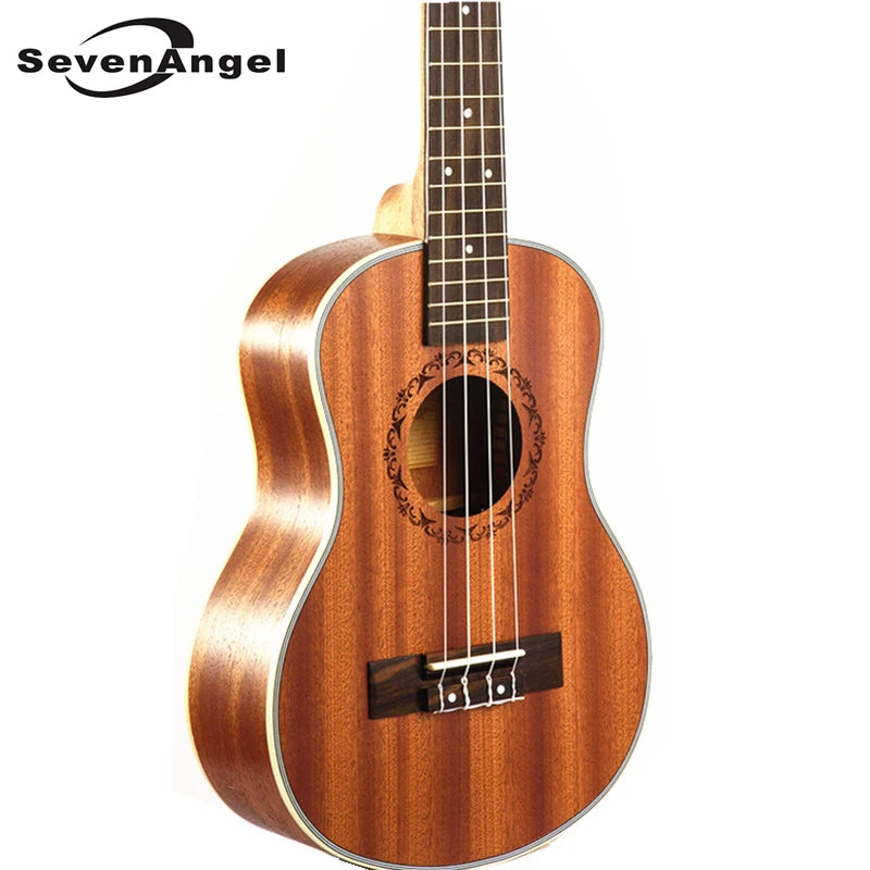 Sevengel 23 "Gülağacı Kıvreli Elektrikli Ukulele