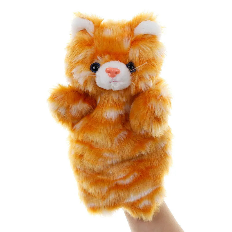 Animal Hand Puppet Cat Dolls Plüsch Handpuppe früh Bildung Lernspielzeug Kinder Marionetes Puppen zum Erzählen von Geschichte