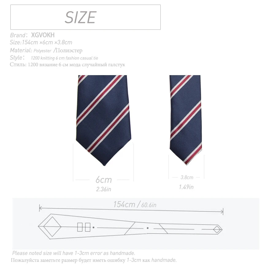 XGVOKH Striped Jacquard Woven Necktie for Men - Cyprus