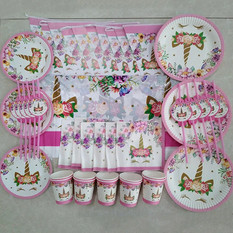 "Unicorn Party Supplies Tableware Set - Cyprus"