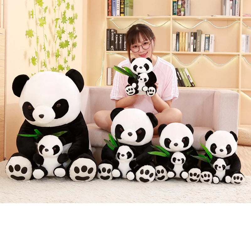 Adorable Plush Mother and Son Panda Toy - Cyprus