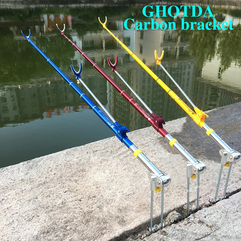 Adjustable Carbon Fiber Fishing Rod Holder: Telescopic Stand Bracket 🎣