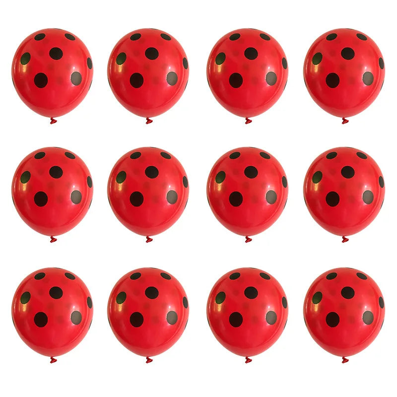 🔵 Ladybug Latex Balloons Wedding Party Decoration 20pcs - Cyprus