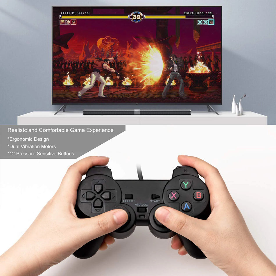 Ελεγκτής για το PS2 Wired Controller για το Sony PlayStation PS2 με διπλή δόνηση USB Wired Joystick Joypad Video Games