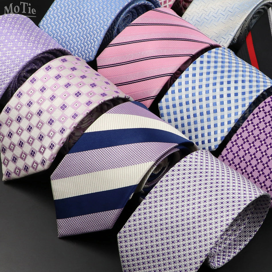 Men's 100% Silk Classic Striped Necktie for Business and Weddings - Cyprus