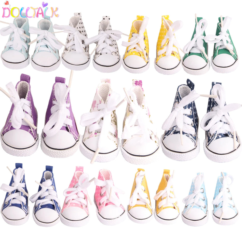 Handmade 5cm Canvas Shoes for EXO Dolls - Cyprus