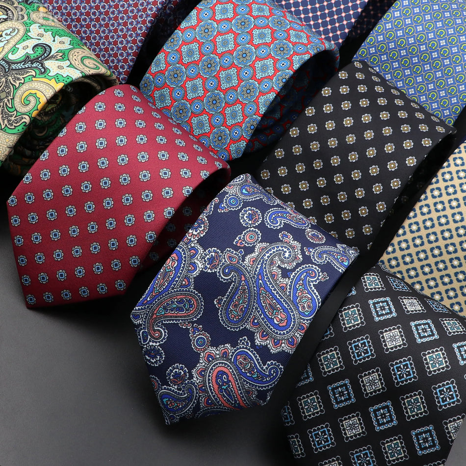 Paisley Floral Soft Silk Necktie for Men - Cyprus