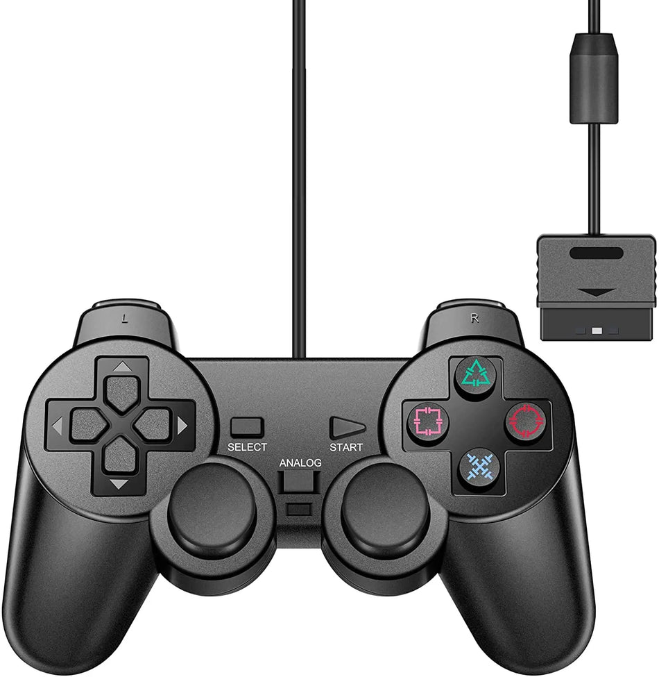 Controller für PS2 Wired Controller für Sony PlayStation PS2 mit Dual Vibration USB Kabel -Joystick JoyPad Videospiele