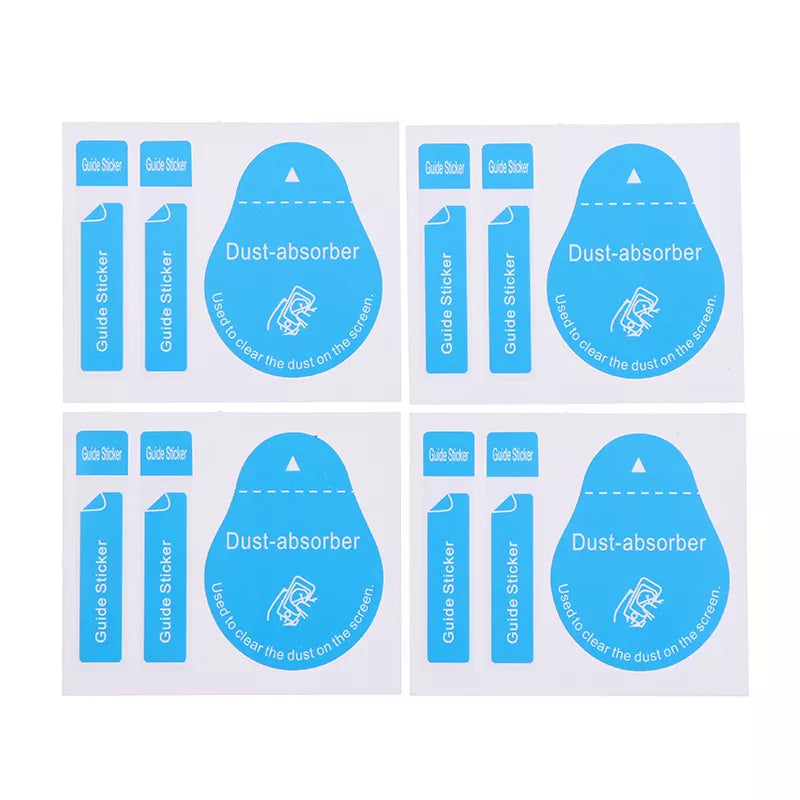 20/50pcs Blue Dust Removal Phone Screen Cleaning Tool All Phones 3 In 1 Dust-absorber + Guide Sticker Clear Dust On Screen