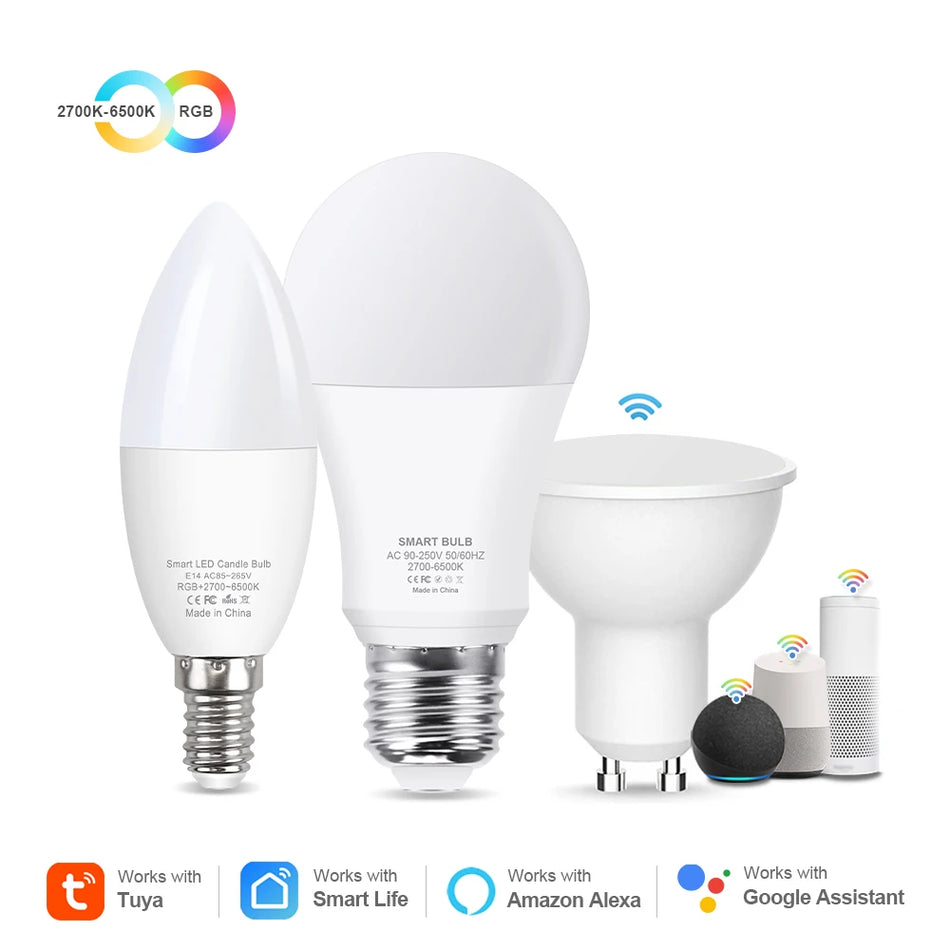 Smart WiFi RGB LED Light Bulb with Voice Control and App Remote Control