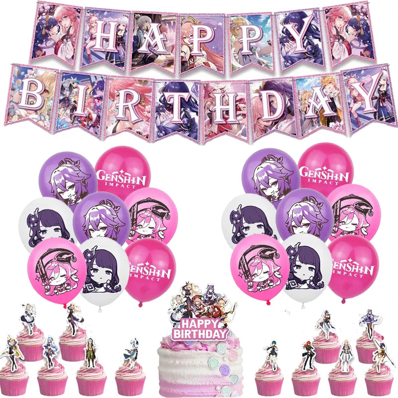 Genshin Impact Birthday Party Balloon Decoration Set - Κύπρος