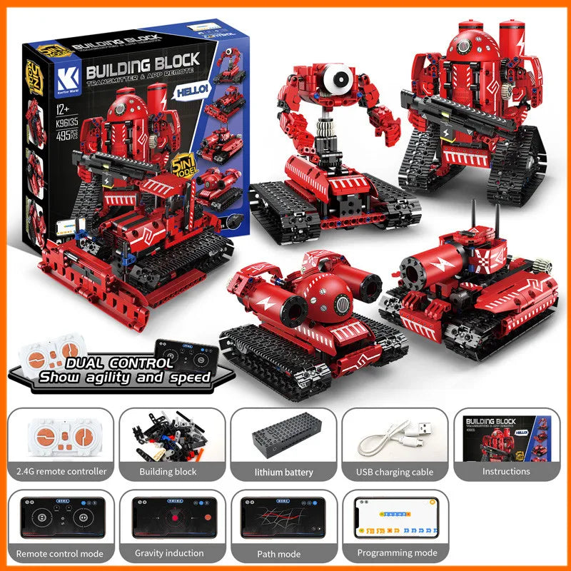 Intelligent Robot K96135 APP Remote Control Building Blocks Set - Cyprus