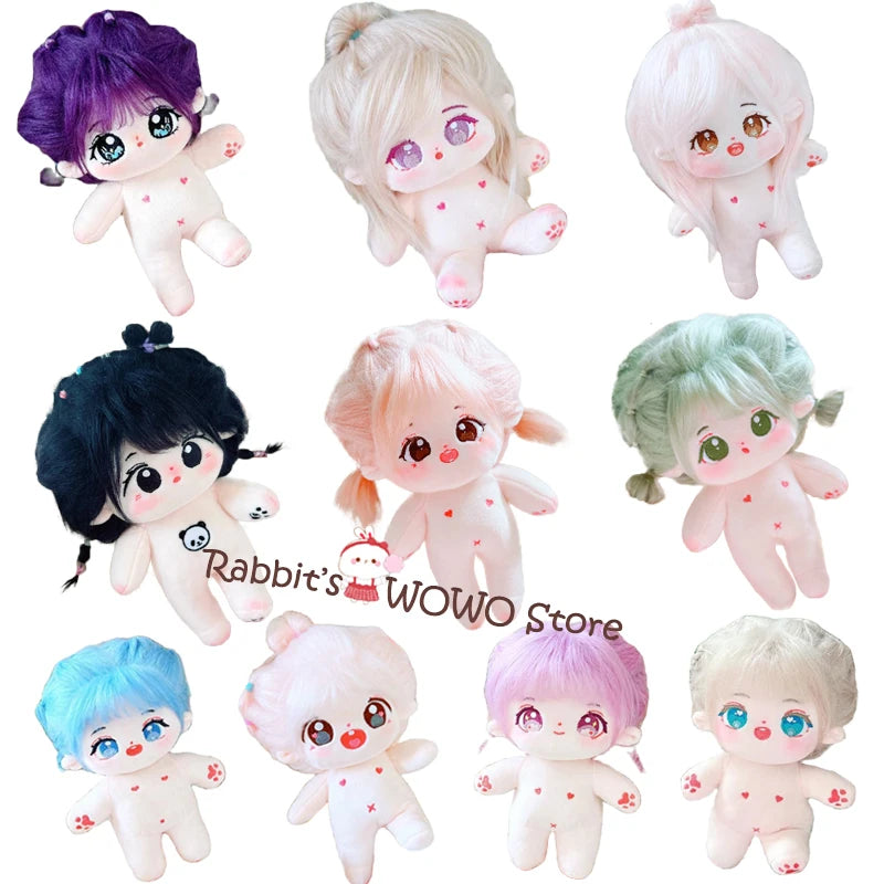 20 cm Idol Doll Plüsch Baumwollstar Puppen Kawaii Stofftedbaby Plüsch keine Attribute Dolls Toys Fans Sammlung Kinder Geschenke