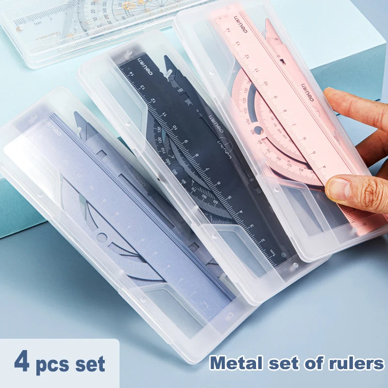 4-in-1 Aluminium Alloy Multifunctional Ruler Set - Cyprus