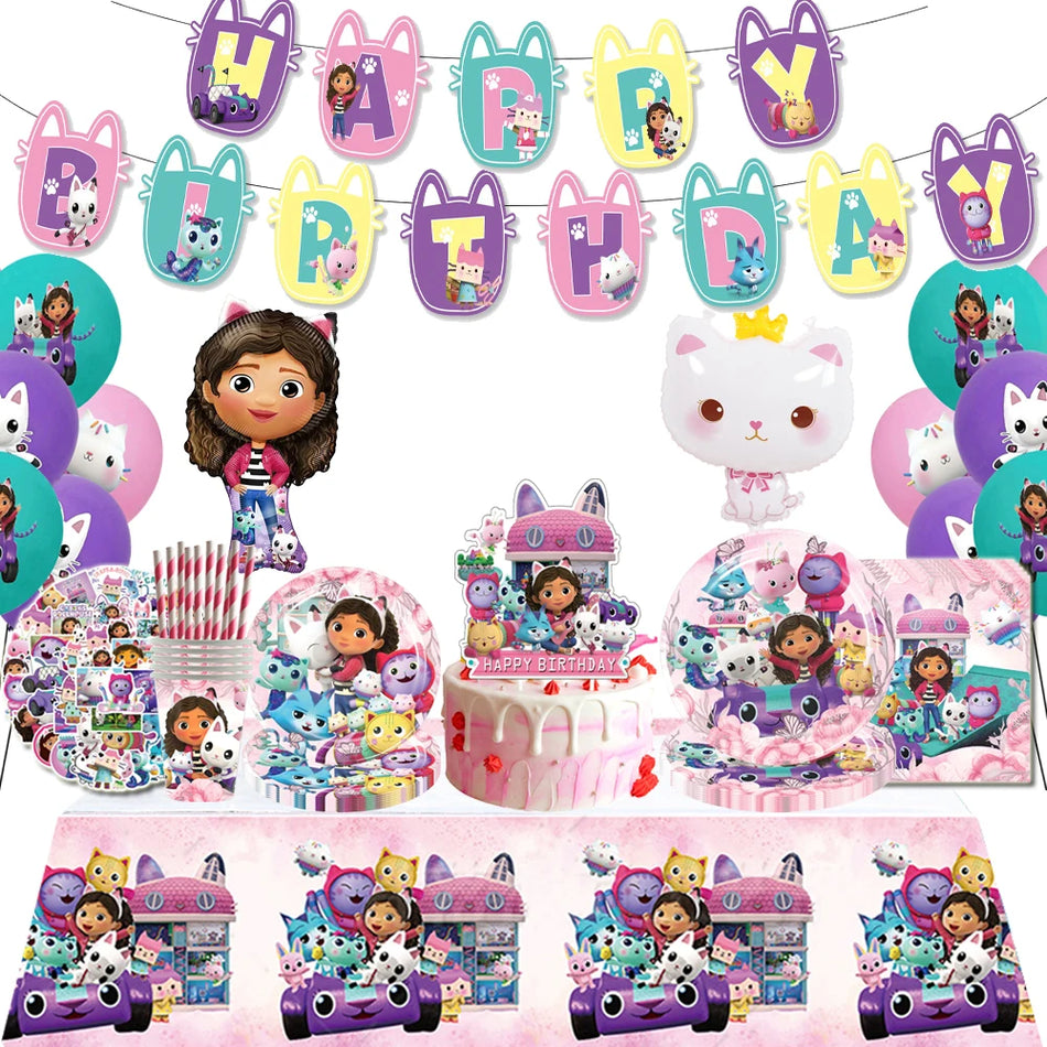 🔵 Gabby Dollhouse Birthday Party Supplies - Cyprus