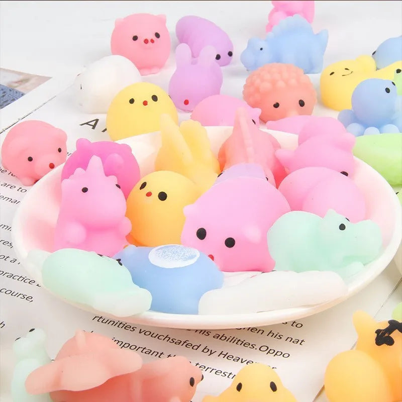 50PCS Kawaii Mini Mochi Squishies - Stress Relief Toys for Kids and Adults