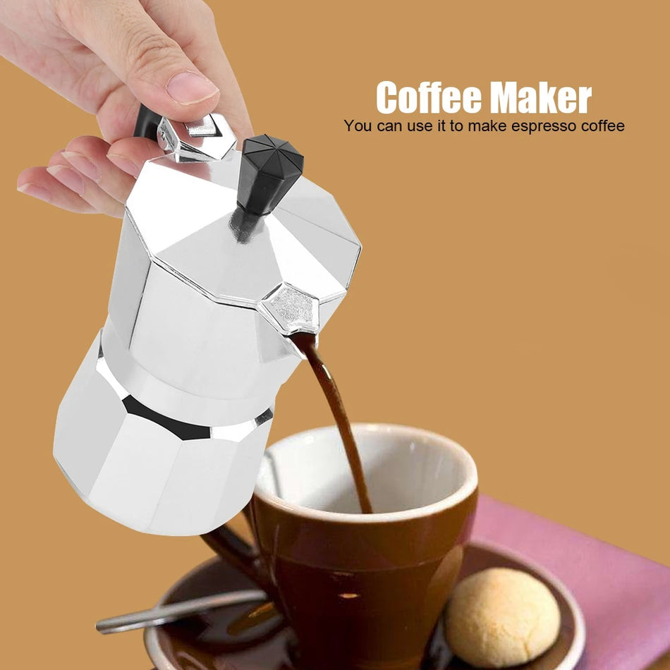 50mL One-Cup Aluminium Italian Coffee Maker - Cyprus