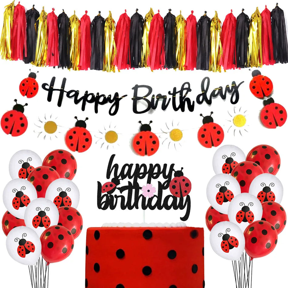 🔵 Ladybug Birthday Party Decorations 🐞🎈 - Cyprus