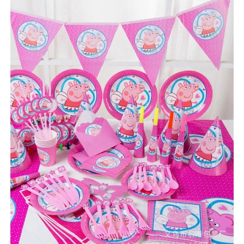 🔵 Peppa Pig Çocuk Doğum Günü Partisi Malzemeleri - Kıbrıs