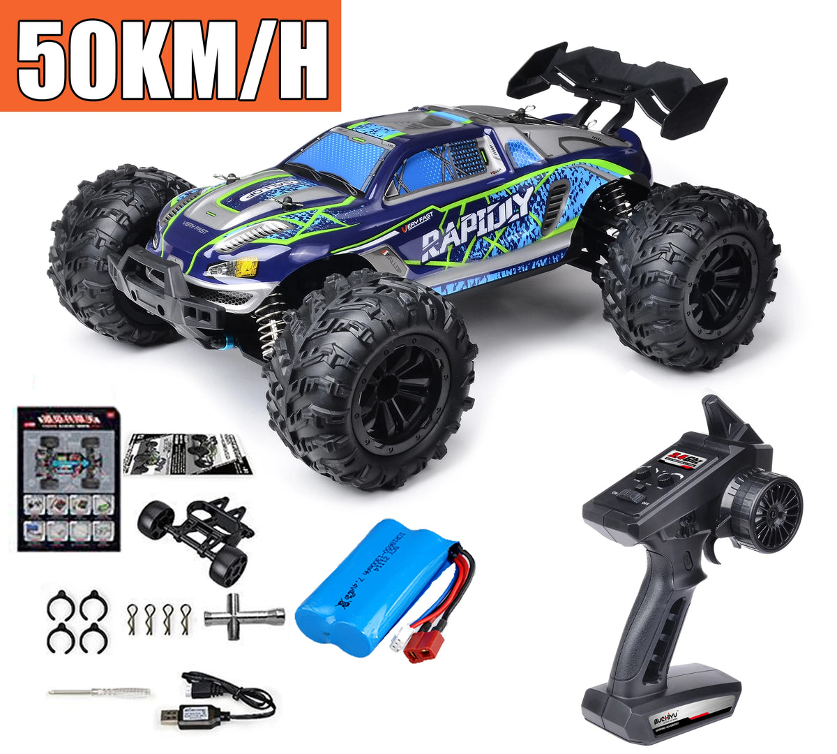 Macchina radiocomandata elettrica 4x4 50 km h action deals