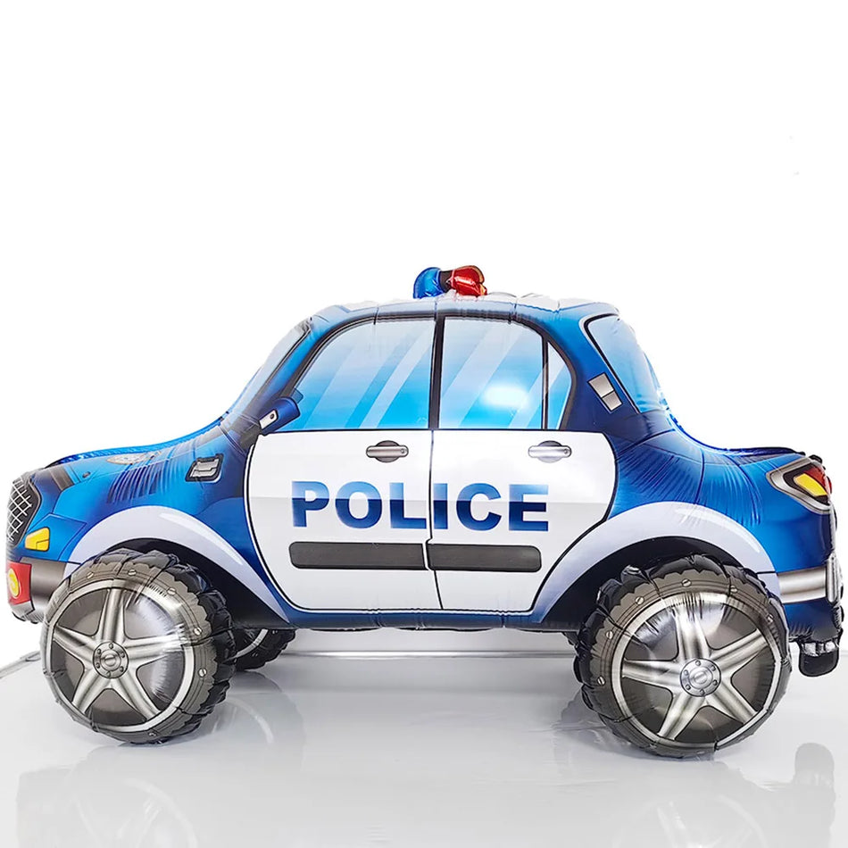 🔵 Blue Car Police Truck Foil Balloon Boyd