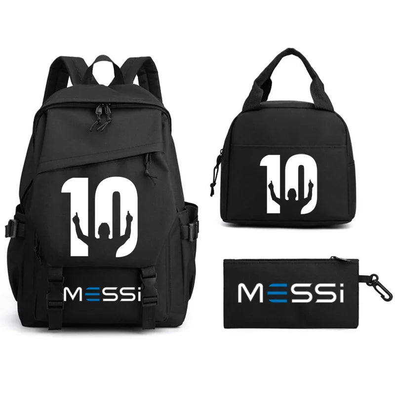 Messi Gençler için Öğle Yemeği Çantası ile Canvas Rucksack - Kıbrıs