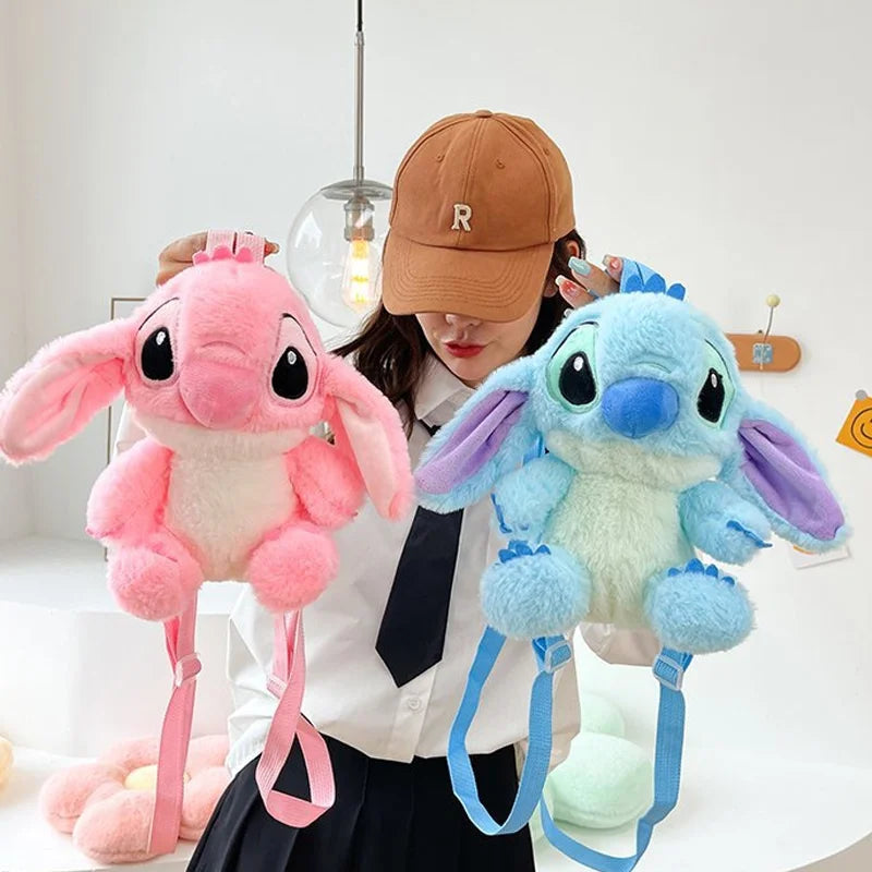 Stitch Cartoon Plush Backpack - Kids' Schoolbag - Autumn & Winter Style - Cyprus