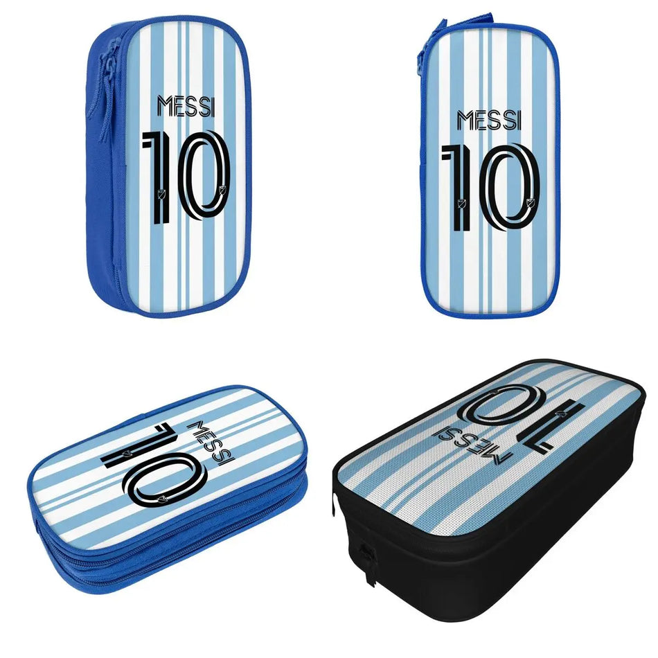 Number 10 Football Pencil Case - Large Zipper Storage for Students - Cyprus