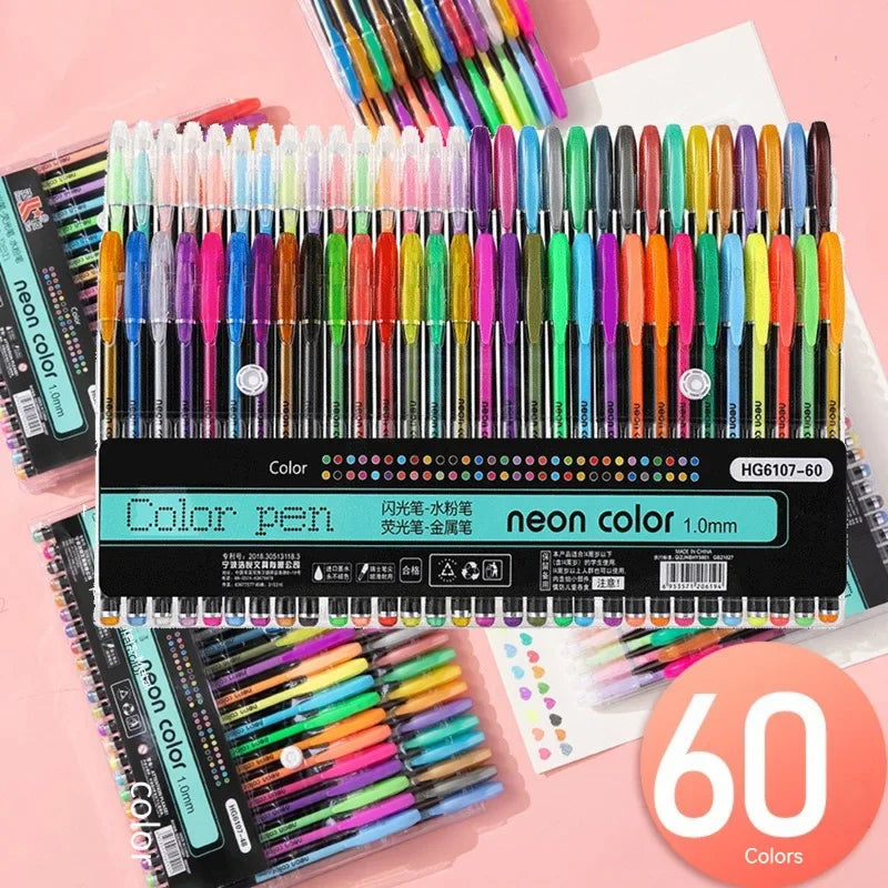 12-60pcs μεταλλικά χρώματα Glitter Gel Pens - Κύπρος