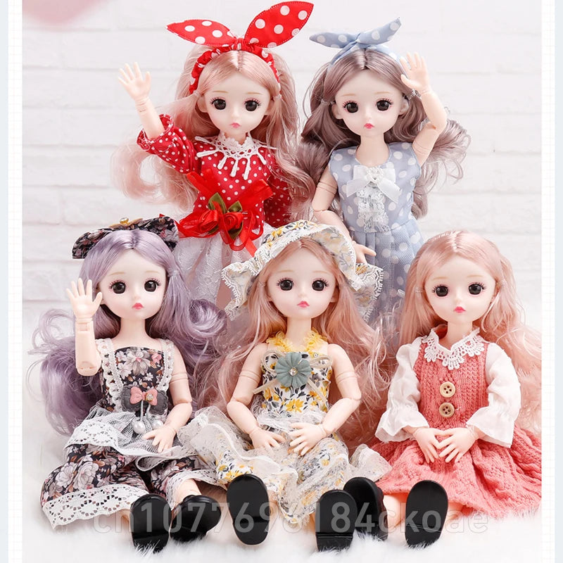 🔵 BJD Dolls 30cm ρούχα Πλήρες σετ 1/6 Kawaii Baby Reborn Dolls Toys for Girls 23 Ball Minted Barbie Doll Dress Up DIY Παιδιά Παιχνίδια