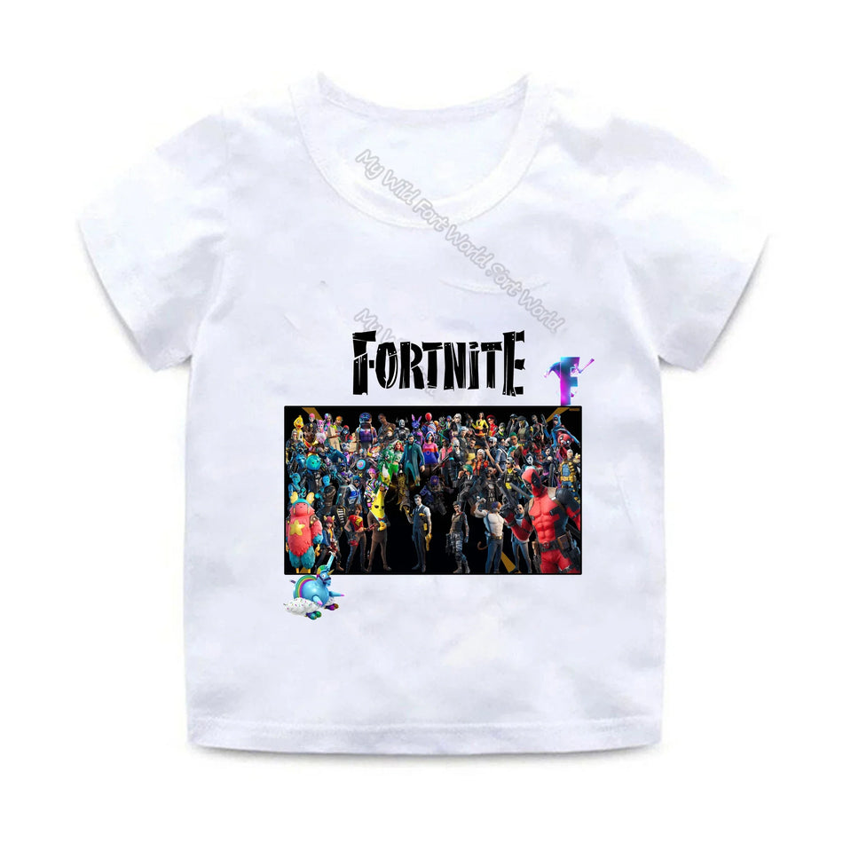 Fortnites T Shirt Children Shirt Short Sleeve Clothes Fortress Night Boy Tshirt 100%cotton Clothes Summer Kid Tee Tops Shirts