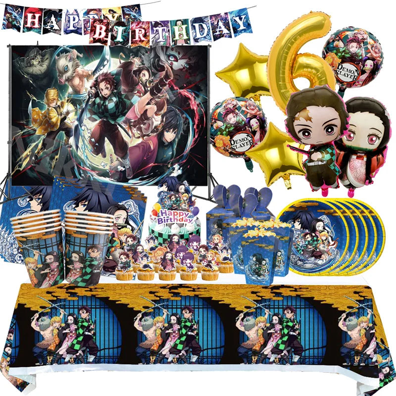 Demon Slayer Tanjirou Kamado Birthday Party Supplies - Κύπρος