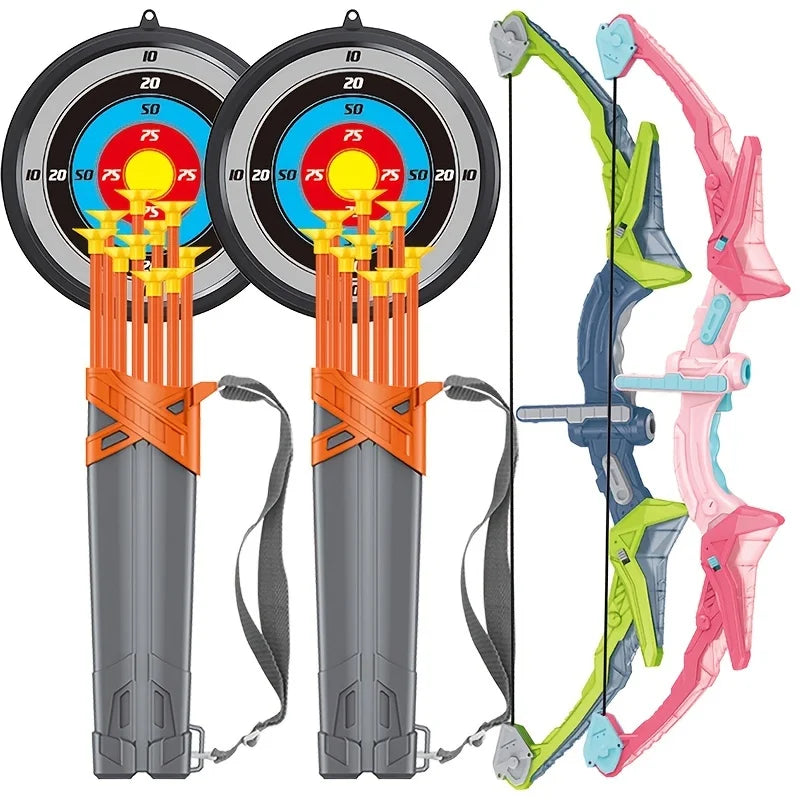 Kids Bow and Arrow Light-up Archery Set For Kids Toy For 3 4 5 6 7 8 9 10 11 12 Years Old Boys Girls Shooting Toy Christmas Gift