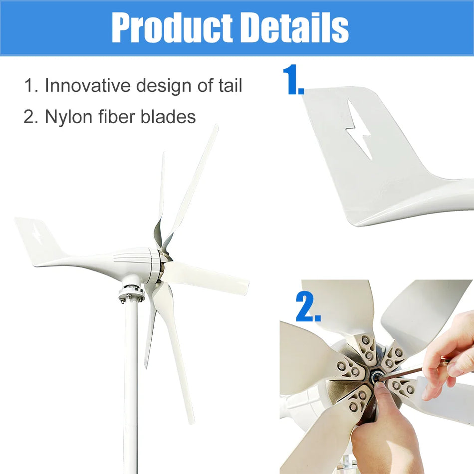 2000W/3000W Wind Turbine Generator Power Supply System Kit