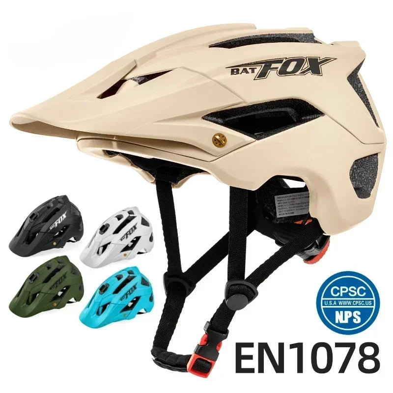 Batfox Ultralight Cycling-Helm Männer MTB Mountain Bike Helm Integral geformtes Rennrad Fahrradfahrradhelm Reitsicherheitskappe