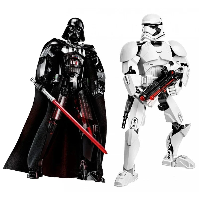 Star Wars Building Block Action Figures - Stormtrooper & Darth Vader Set