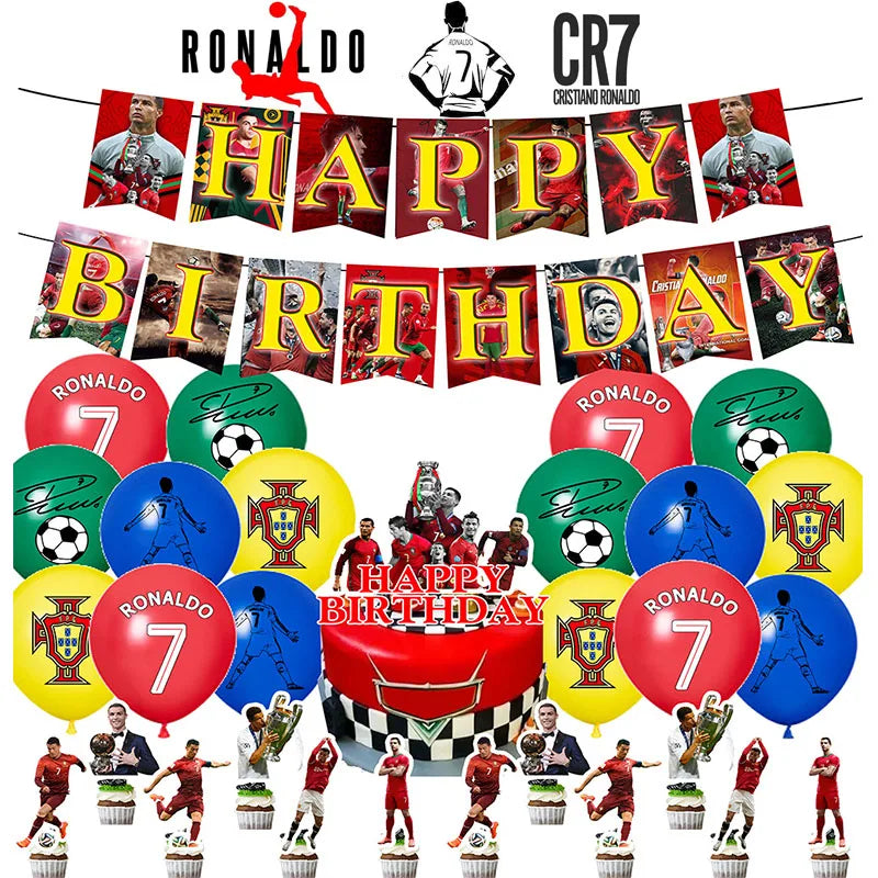 Cristiano Ronaldo Anime Party Decoration Set - Cyprus