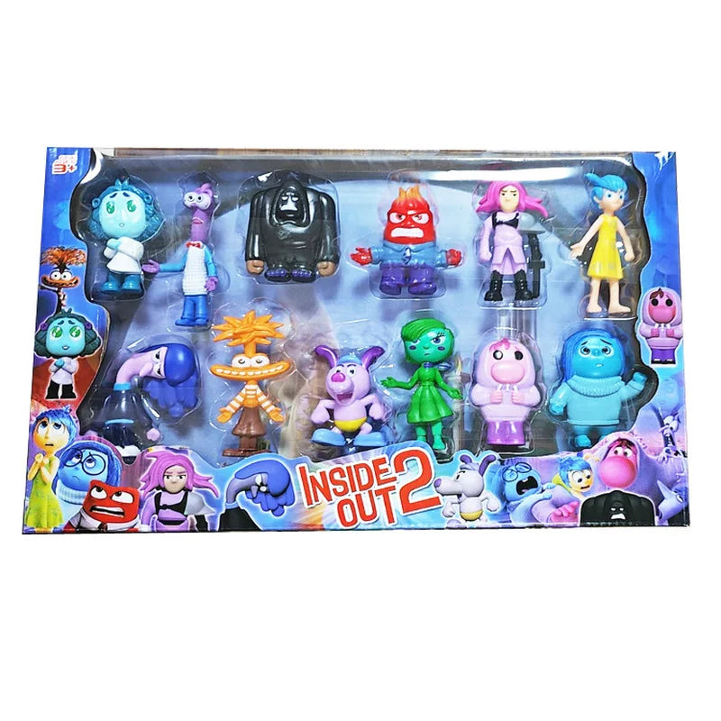 Inside Out 2 Figuras de acción: alegría, ansiedad, ira, tristeza, asco, miedo