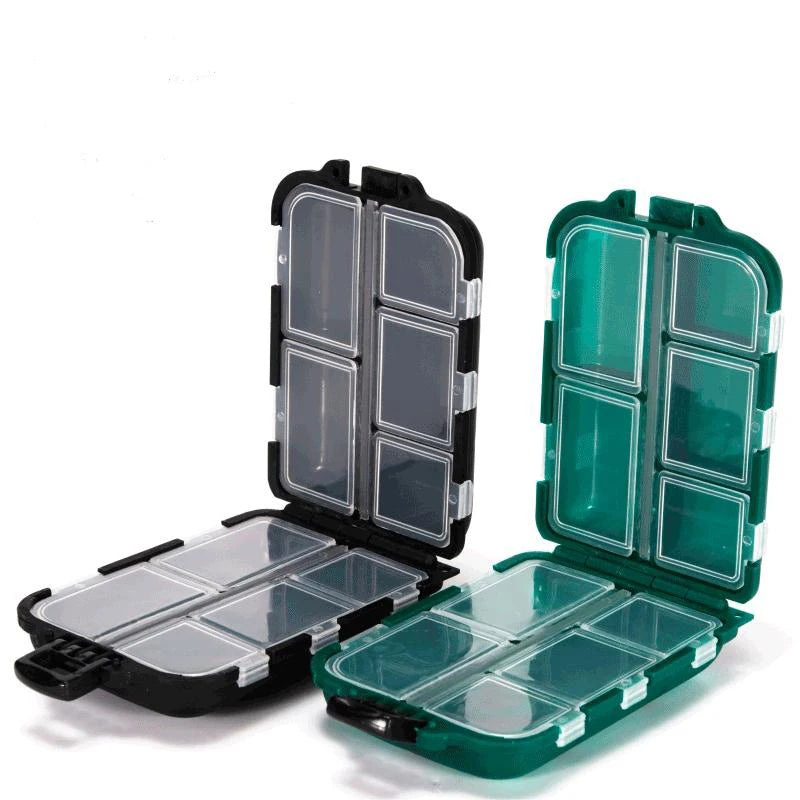 10-Compartment Fishing Tackle Box with Transparent Covers