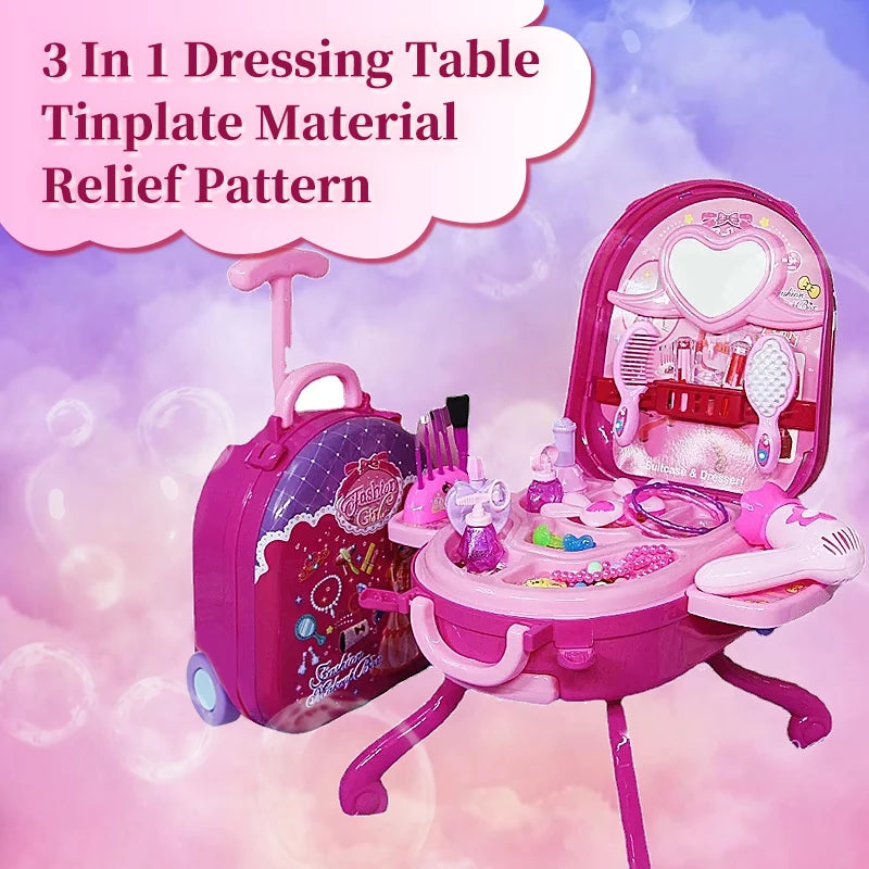 Play House Set Children's Dressing Table Toys For Girls From 6 to 10 Years Makeup Set For Girl Children's Nove Toy Birthday Gift