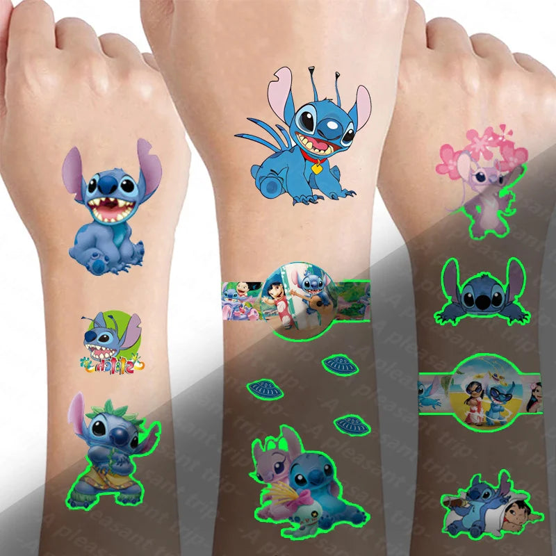 Luminous Stitch Glow In the Dark Temporary Tattoos - Cyprus