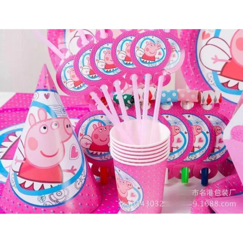 🔵 Поставки для вечеринок по случаю дня рождения детской свинью - Кипр