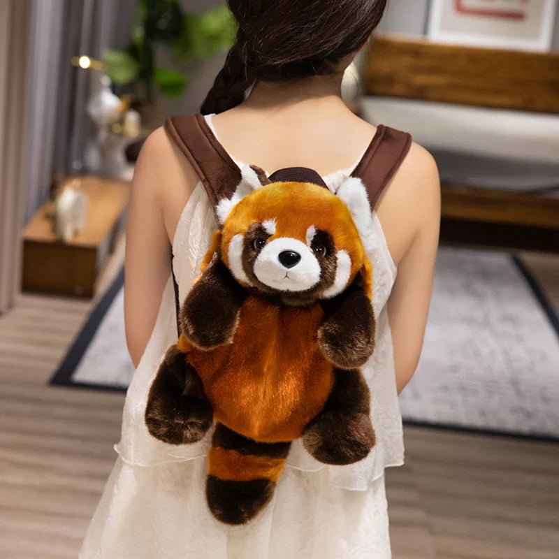 Adorable Red Panda Plush Toy Bag Wristband Hairpin Gift - Cyprus